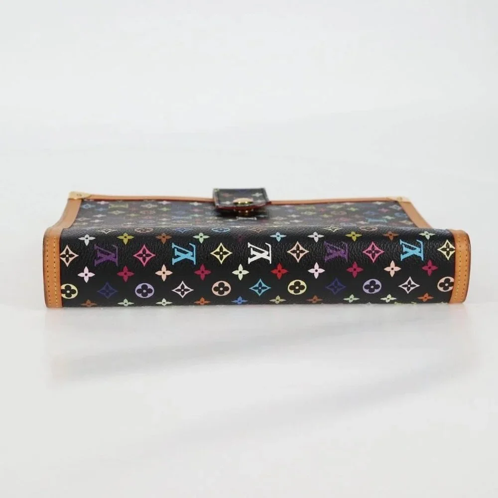 LOUIS VUITTON Multicolor Agenda GM Day Planner Cover Black R20893 Auth 135956V